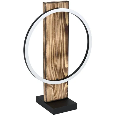 Afbeelding van EGLO Boyal Tafellamp LED 42,5 cm Zwart/Bruin/Landelijk/Wit