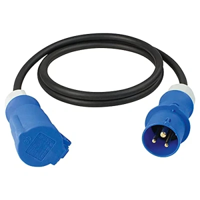 Afbeelding van as Schwabe 61489 CEE Verlengkabel voor Caravans met 3 Polige Stekker en Koppeling, IP44, 230 V/16 A, 1,5 meter Kabellengte