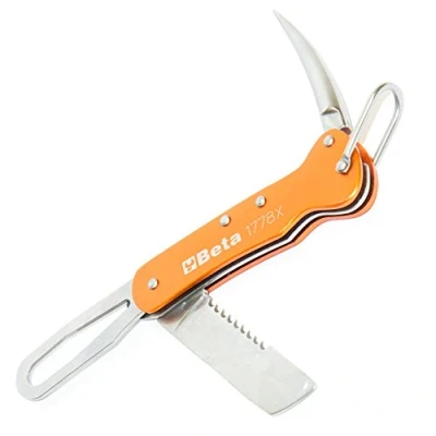 Afbeelding van Beta Mes voor nautische werkzaamheden, roestvast stalen lemmet in etui. 1778X 017780050