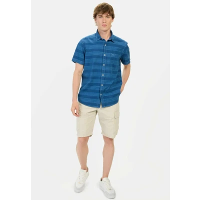 Afbeelding van camel active Kurzarm Overhemd, Heren, Maat: Large, Light blue