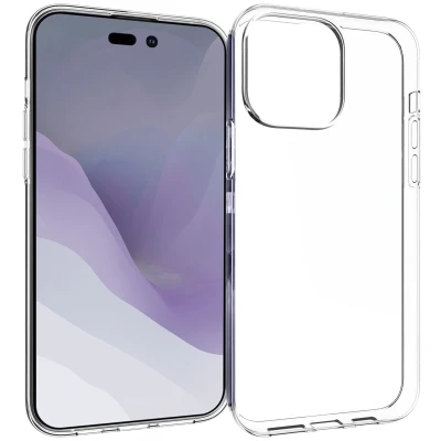 Afbeelding van Apple iPhone 14 Pro Max Hoesje Siliconen en TPU (zacht) Accezz Softcase/Backcover Transparant Telefoonhoesje