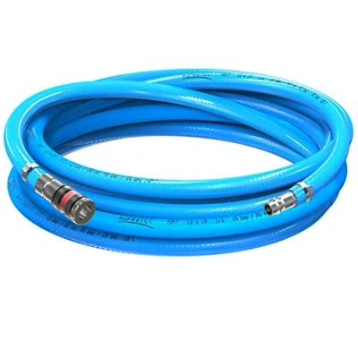 Afbeelding van AUPROTEC Persluchtslangset, 13 mm, binnen, 15 m, pvc slang, met S2000 veiligheidskoppeling voor persluchtcompressor, 3 laagse compressorslang, zeer flexibel