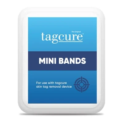 Afbeelding van Tagcure Skin Tags Remover mini Bands voor het gemakkelijk verwijderen van wratten, moedervlekken en huidlabels thuis. Alleen banden apparaat niet inbegrepen (0,5 cm of groter)