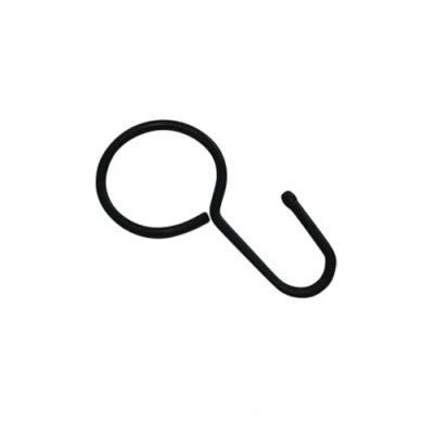 Afbeelding van GARDINIA touwhaken voor kabelspansets, met ring, gordijnen, metaal, mat zwart, 20 stuks