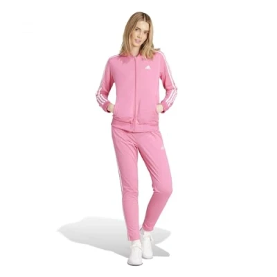 Afbeelding van adidas Sportswear Essentials Stripes Trainingspak, Dames, Maat: Medium, Pulse magenta/white