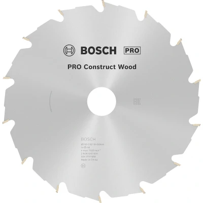 Afbeelding van Bosch Accessories Construct Wood 2608640634 Hardmetaal cirkelzaagblad 210 x 30 2.8 mm Aantal tanden: 14 1 stuk(s)