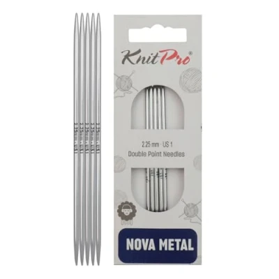 Afbeelding van Knitpro nova metal (10 cm x 2,25 mm) sokkennaalden 1 Stuk
