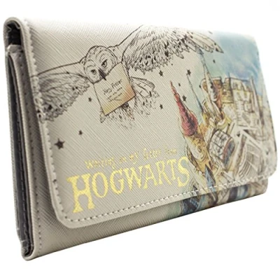 Afbeelding van Harry Potter Waiting on My Letter Hogwarts witte portemonnee, wit, één maat, Wit., Taille unique