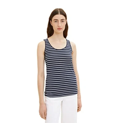 Afbeelding van TOM TAILOR Dames Top 1036260, 12502 Stripe Blue, XS