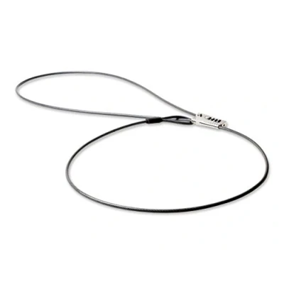 Afbeelding van Lifeventure compact en dun fietsslot, ultraveilig 4 cijferig combinatieslot met 2 meter lange kabel voor fiets, ski, snowboard, scooter kinderwagen, zilver