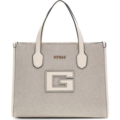 Afbeelding van Guess G Status Compartment TOTE Handtas, Dames, Maat: One Size, Natural/off white