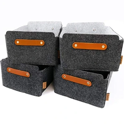 Afbeelding van Miqio Set van 4 dozen Dark Grey klein
