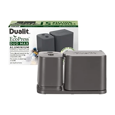 Afbeelding van Dualit EcoPress™ Duo Max Aluminium Koffiecapsule Recycling Gereedschap Compatibel met Nespresso® &amp; Capsules Koffiedik