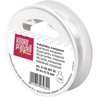 Afbeelding van KnorrPrandell 8048150 Perlondraad, 50 m 0,15 mm diameter, transparant