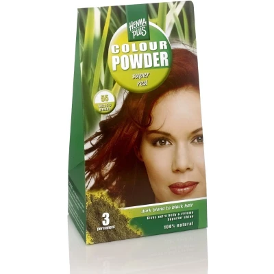 Afbeelding van Hennaplus Colour Powder Super Red 55 100 G