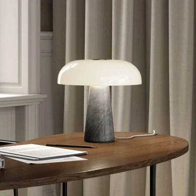 Afbeelding van DFTP by Nordlux Tafellamp Glossy, grijs/opaalwit