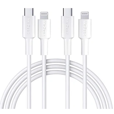 Afbeelding van MaGeek USB C naar Lightning kabel, Apple MFi gecertificeerd (1,8 m, Pakket van 2) Lange iPhone 12 Oplader PD snellaadkabel voor 12/11/11 Pro/11 Pro Max/X/XS/XR/XS/8,ondersteund Power Delivery