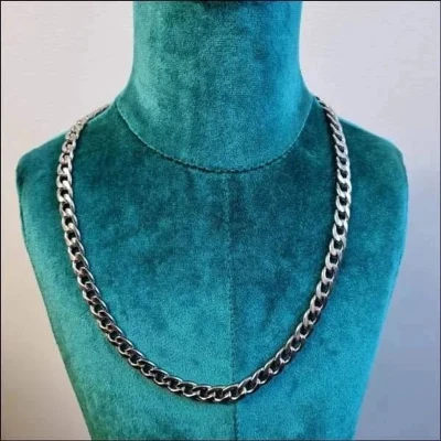 Afbeelding van Ketting open gourmet staal 60cm 4mm zilverkleurig