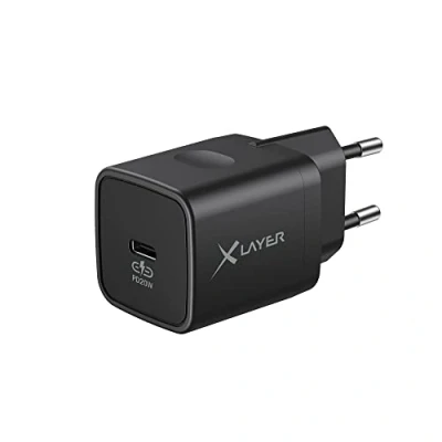 Afbeelding van XLayer Wandlader / Oplader Powercharger 20W USB C PD Adapter Geschikt Voor Apple Iphone &amp; Samsung Zwart