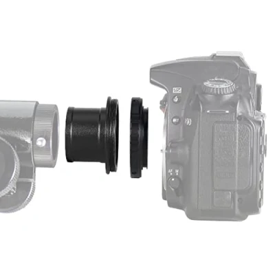 Afbeelding van SOLOMARK T2 T Ring Adapter Lens Mount en M42 naar 1,25 inch Telescoop Adapter, compatibel met Canon SLR Camera.
