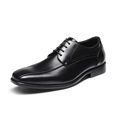 Afbeelding van Bruno Marc Herenkostuumschoenen, derby veterschoenen, zakelijke schoenen, formeel, modern, klassiek, Zwart E, 44 EU