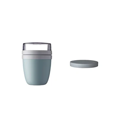 Afbeelding van Mepal lunchpot Switch Ellipse maak van je een snackpot Praktische mueslibeker geschikt voor vriezer, magnetron en vaatwasser Nordic Green
