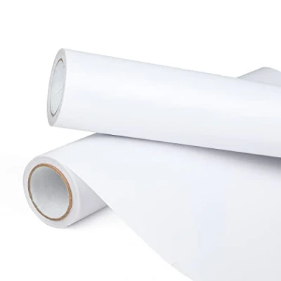 Afbeelding van Prime vinyl Vinylfolie plotter wit 30 cm x 335 mat permanente plotterfolie rollen met PET achterkant, voor silhouet, mok, raam, wooncultuur