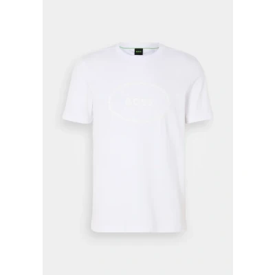 Afbeelding van BOSS TEE LOGO Heritage Tshirt print, Heren, Maat: Large, White