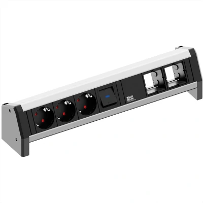 Afbeelding van BACHMANN DESK 1x schakelaar 3x geaard stopcontact 2x ABD GST18