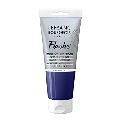 Afbeelding van Lefranc Bourgeois 300586 Flashe acryl en vinylverf, lichtecht, dekkend bestand tegen veroudering 80ml Tube, Phthalocyanine Blue