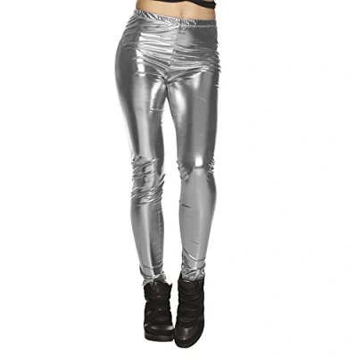 Afbeelding van Boland Legging Glance zilver (L/XL) Volwassenen Showgirl Glitter and Glamour Festival
