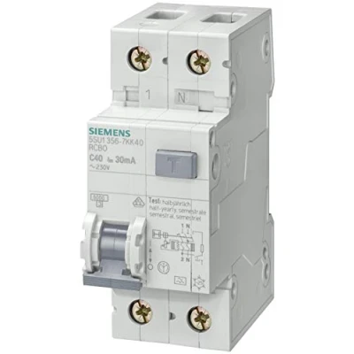 Afbeelding van Siemens fi ls protector type a pse ssf d 70mm ifn 30ma 6ka 1 n polee b 16a 5su1356 6kk16