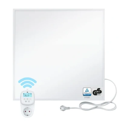 Afbeelding van Bringer Infraroodverwarming infrarood elektrische verwarming met oververhittingsbeveiliging Carbon Crystal verwarmingselement Duits kwaliteitsmerk (300 watt, verwarmingsplaat wifi thermostaat (BRTW))