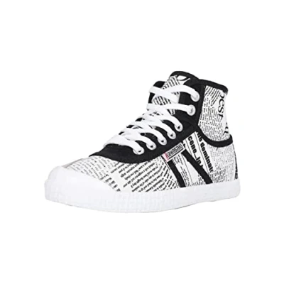 Afbeelding van Sneakers Kawasaki News Paper Canvas Boot K202413 1002 White
