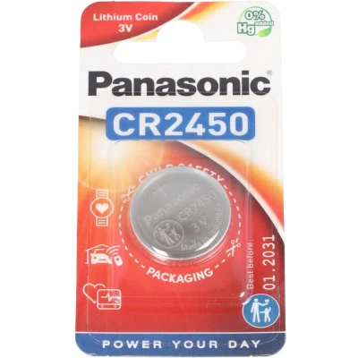 Afbeelding van Panasonic CR2450 Lithium 3V Batterij Knoopcel 120 stuks