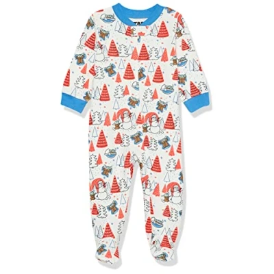 Afbeelding van Amazon Essentials Disney Marvel Star Wars Unisex baby(kleding) Katoenen voetjes, Slapen en Spelen, Mando Winter &amp; 0 maanden