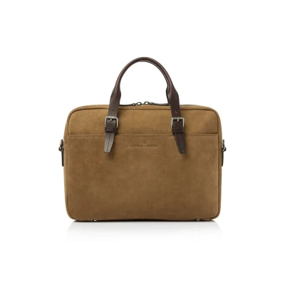 Afbeelding van Castelijn &amp; Beerens Veneto Nubuck Laptopbag 15,6&quot; 53 9472 taupe Laptoptas