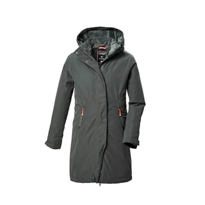 Afbeelding van Killtec Kow 360 Grls Prk functionele jas met capuchon, Donkergroen, 164 cm, meisjes, cm