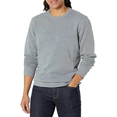 Afbeelding van Amazon Essentials Men&#039;s Fleecetrui met ronde hals (verkrijgbaar in grote en lange maten), Lichtgrijs, XS