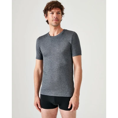 Afbeelding van Damart Dubbelzijdig T shirt met ronde hals Thermolactyl Heren Grijs (126 133) 3XL