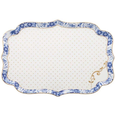 Afbeelding van Pip Studio Royal White serveerschaal 25 x 17 cm Royalblauw