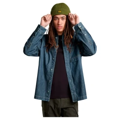 Afbeelding van G STAR Pocket Regular Shirt Overhemd, Heren, Maat: Small, Faded seasalt