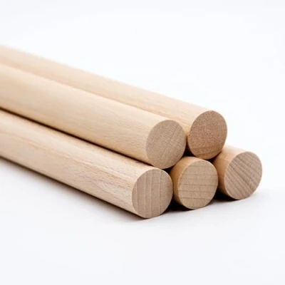 Afbeelding van JOWE 5 stuks ronde staaf van beukenhout 14 mm, lengte 100 cm gladde houten stokken Made in Austria