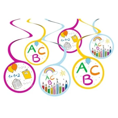 Afbeelding van Amscan Swirls School Start 6 stuks
