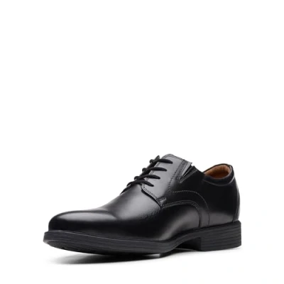 Afbeelding van Clarks Whiddon Plain heren Oxford instapschoen Plain, zwart leder , 41 EU