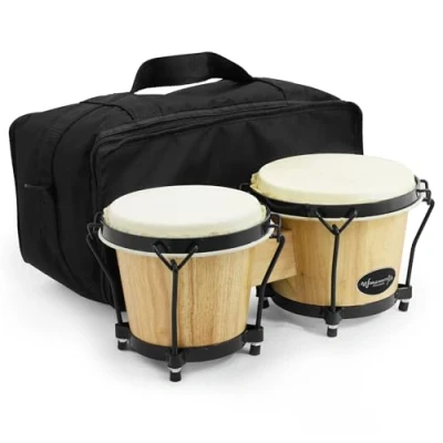 Afbeelding van World Rhythm Bongo Drums met gewatteerde tas