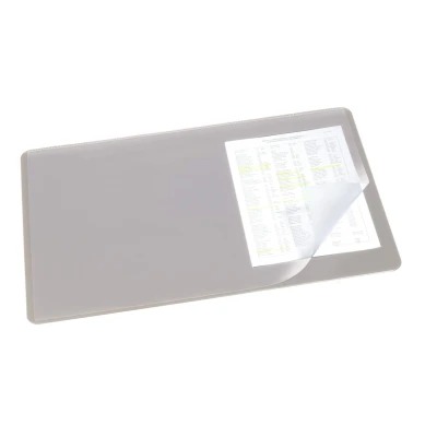 Afbeelding van Durable Schrijfonderlegger 530x400 mm met transparante cover, Grijs