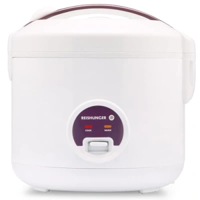 Afbeelding van Reishunger Rijstkoker &amp; stoompan met keramische coating, voor 1 6 personen, snelle bereiding zonder aanbranden, warmhoudfunctie incl. stoominzet, lepel maatbeker
