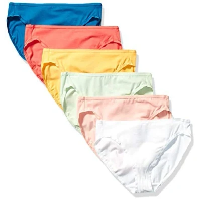 Afbeelding van Amazon Essentials Women&#039;s Katoenen hoge onderbroek met pijpen (verkrijgbaar in grote maten), Pack of 6, Mooie kleurenpracht, S