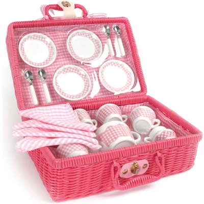 Afbeelding van Tidlo Picnickset in Roze Koffer